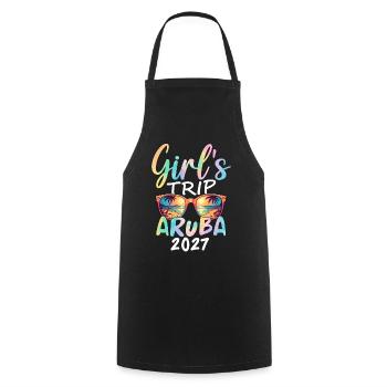 Aruba Girls Trip 2027 - Cooking Apron - black - Front - AI Model Male 185 dark (185cm)