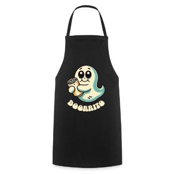 Ghost with Boorrito for Burrito Fans - Cooking Apron - black - Front - AI Model Male 185 dark (185cm)