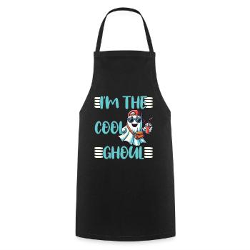 I'm the cool ghost - Cooking Apron - black - Front - AI Model Male 185 dark (185cm)