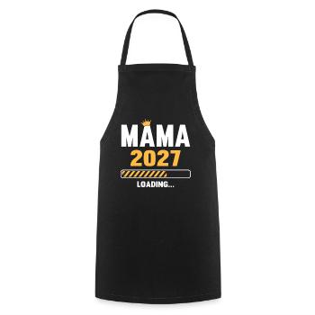 Mama 2027 Loading - Kochschürze - Schwarz - Vorne - AI Model Male 185 dark (185cm)