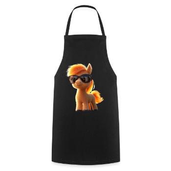 Pony Riding Pony Foal Rider Ponies Riding Pony Farm - Cooking Apron - black - Front - AI Model Male 185 dark (185cm)