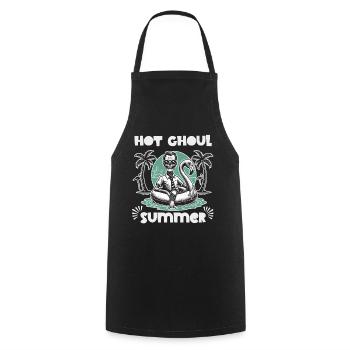 Heißer Ghoul Sommer Strandspaß - Kochschürze - Schwarz - Vorne - AI Model Male 185 dark (185cm)