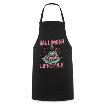 Halloween Lifestyle Cool Zombie Pool Party - Cooking Apron - black - Front - AI Model Male 185 dark (185cm)