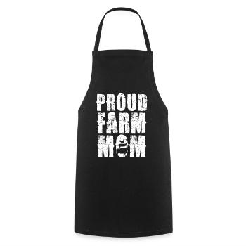 Proud Farm Mama Statement - Cooking Apron - black - Front - AI Model Male 185 dark (185cm)