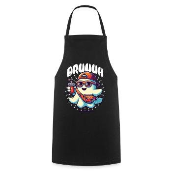 Gespenst Mit Bruuuh Für Coole Vibes - Kochschürze - Schwarz - Vorne - AI Model Male 185 dark (185cm)