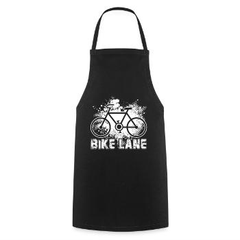 Bicycle Bike Lane - Cooking Apron - black - Front - AI Model Male 185 dark (185cm)