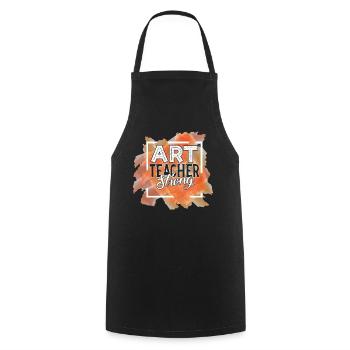 Art Teacher Strong - Cooking Apron - black - Front - AI Model Male 185 dark (185cm)