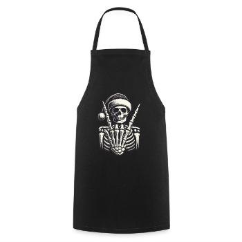 Cool Skeleton Christmas Style - Cooking Apron - black - Front - AI Model Male 185 dark (185cm)