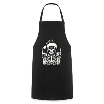 Christmas Skull Rock Music - Cooking Apron - black - Front - AI Model Male 185 dark (185cm)