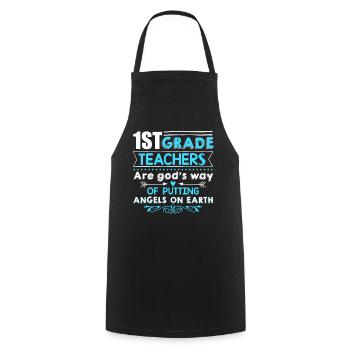 Proud To Be 1st Grade Teacher - Cooking Apron - black - Front - AI Model Male 185 dark (185cm)