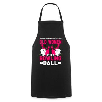 Boule de bowling Bowler - Tablier de cuisine - noir - Devant - AI Model Male 185 dark (185cm)