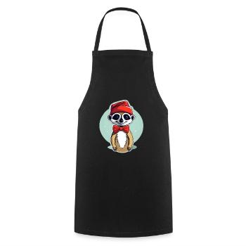 Meerkat Christmas Outfit - Cooking Apron - black - Front - AI Model Male 185 dark (185cm)