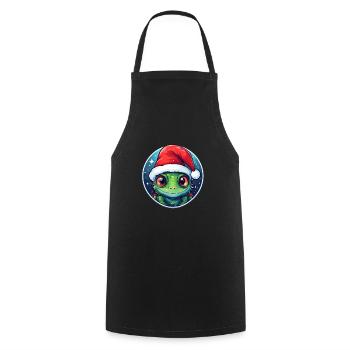 Chameleon Christmas - Cooking Apron - black - Front - AI Model Male 185 dark (185cm)