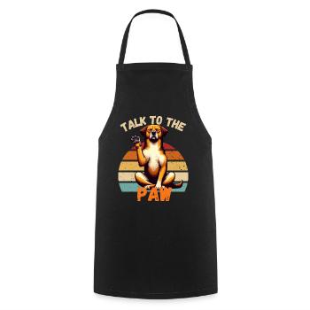Dog Kangal Retro Paw Dog Owner Dog Trainer - Cooking Apron - black - Front - AI Model Male 185 dark (185cm)