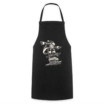 Christmas Skater Santa Streetwear Style - Cooking Apron - black - Front - AI Model Male 185 dark (185cm)