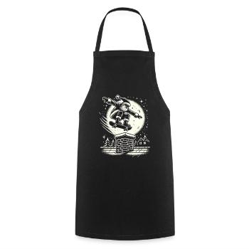 Christmas Skater Santa Streetwear Style - Cooking Apron - black - Front - AI Model Male 185 dark (185cm)