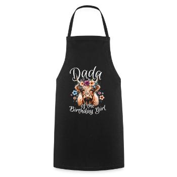 Dada Of The Birthday Girl - Cooking Apron - black - Front - AI Model Male 185 dark (185cm)