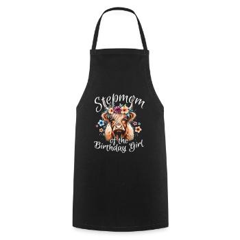 Belle-mère de la fille d’anniversaire - Tablier de cuisine - noir - Devant - AI Model Male 185 dark (185cm)