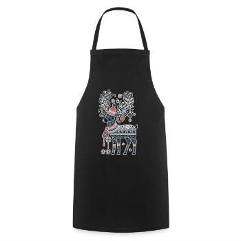 Christmas reindeer magic in the - Cooking Apron - black - Front - AI Model Male 185 dark (185cm)