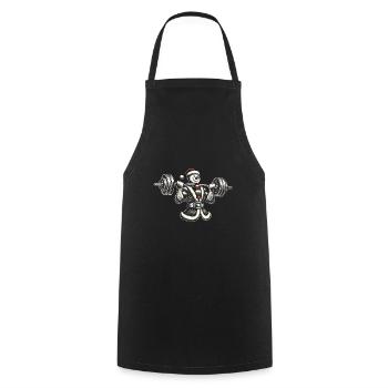 Christmas Weightlifter Snowman Fitness - Cooking Apron - black - Front - AI Model Male 185 dark (185cm)
