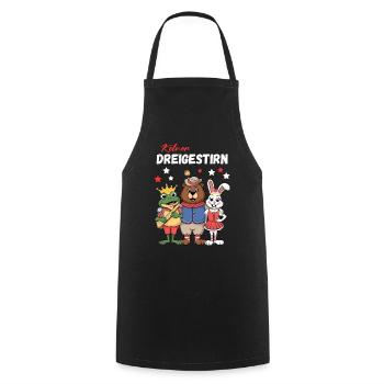 Carnival Cologne Triumvirate Cologne Alaaf Bear - Cooking Apron - black - Front - AI Model Male 185 dark (185cm)
