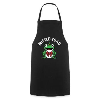 gui-crapaud drôle Noël grenouille Noël - Tablier de cuisine - noir - Devant - AI Model Male 185 dark (185cm)