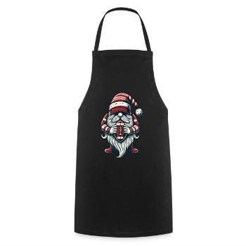 Christmas Football Gnome Dwarf Elf - Cooking Apron - black - Front - AI Model Male 185 dark (185cm)