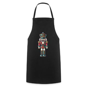 Traditional Nutcracker Christmas Magic - Cooking Apron - black - Front - AI Model Male 185 dark (185cm)