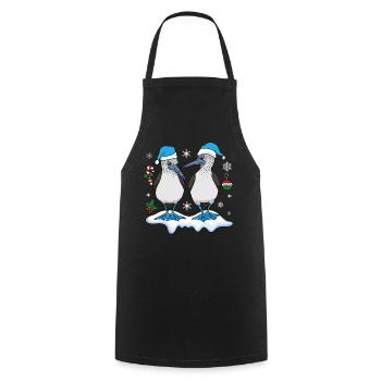Blaufußtölpel Weihnachten - Kochschürze - Schwarz - Vorne - AI Model Male 185 dark (185cm)