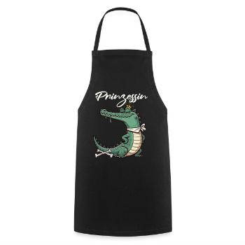 Carnaval Cologne Crocodile Princesse Kölle Alaaf - Tablier de cuisine - noir - Devant - AI Model Male 185 dark (185cm)