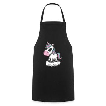 Colles Licorne - Tablier de cuisine - noir - Devant - AI Model Male 185 dark (185cm)