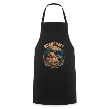 Bushcraft - Cooking Apron - black - Front - AI Model Male 185 dark (185cm)