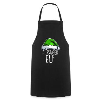 Durstiger Elf - Kochschürze - Schwarz - Vorne - AI Model Male 185 dark (185cm)
