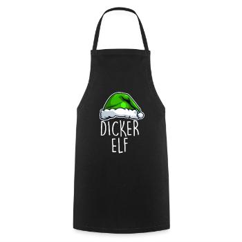 Noël Fat Elf - Tablier de cuisine - noir - Devant - AI Model Male 185 dark (185cm)