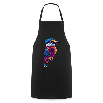 Kookaburra Hunter lit Hans Sweet Bird en riant - Tablier de cuisine - noir - Devant - AI Model Male 185 dark (185cm)