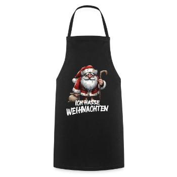 Weihnachtsmann Santa Ich hasse Weihnachtsmuffel - Kochschürze - Schwarz - Vorne - AI Model Male 185 dark (185cm)