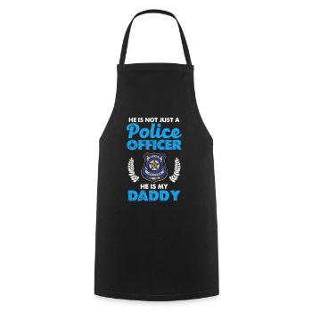 He's not just a cop, he's my dad - Cooking Apron - black - Front - AI Model Male 185 dark (185cm)
