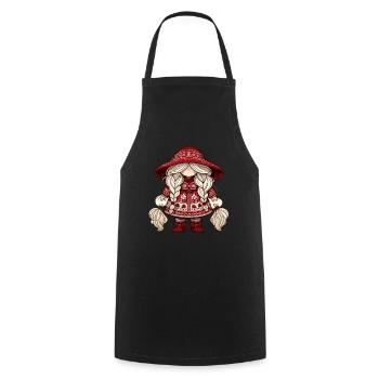 Christmas gnome in Scandinavian style - Cooking Apron - black - Front - AI Model Male 185 dark (185cm)