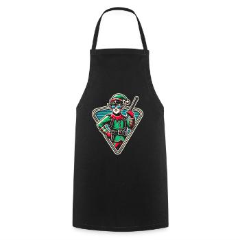 Christmas elf with sunglasses - Cooking Apron - black - Front - AI Model Male 185 dark (185cm)