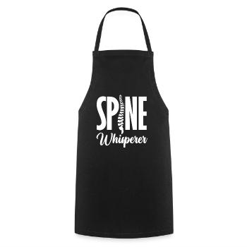 Spine Whisperer Anatomy Artwork - Cooking Apron - black - Front - AI Model Male 185 dark (185cm)