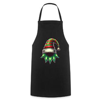 Weihnachtlicher Wichtelhut Mit Glocke Kostüm - Kochschürze - Schwarz - Vorne - AI Model Male 185 dark (185cm)