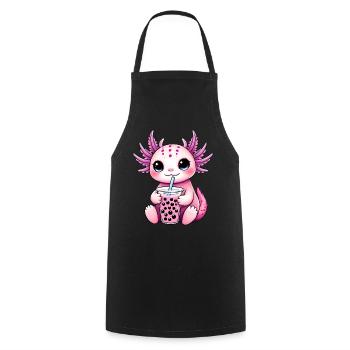 Axolotl Bubble Tea - Kochschürze - Schwarz - Vorne - AI Model Male 185 dark (185cm)