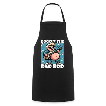 ROCKIN' THE DAD BOD - Cooking Apron - black - Front - AI Model Male 185 dark (185cm)