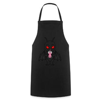 Thé à bulles Mothman - Tablier de cuisine - noir - Devant - AI Model Male 185 dark (185cm)