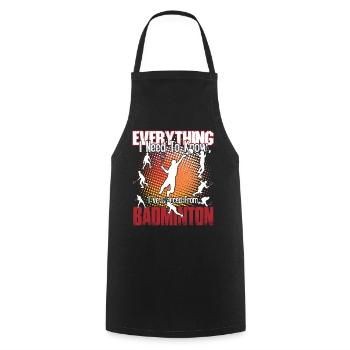Badminton Is Everything - Cooking Apron - black - Front - AI Model Male 185 dark (185cm)