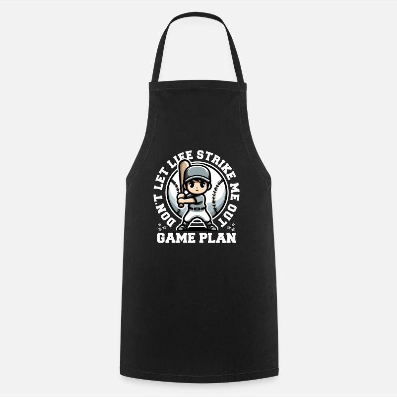 GAME PLAN: DON'T LET LIFE STRIKE ME OUT - Cooking Apron - black