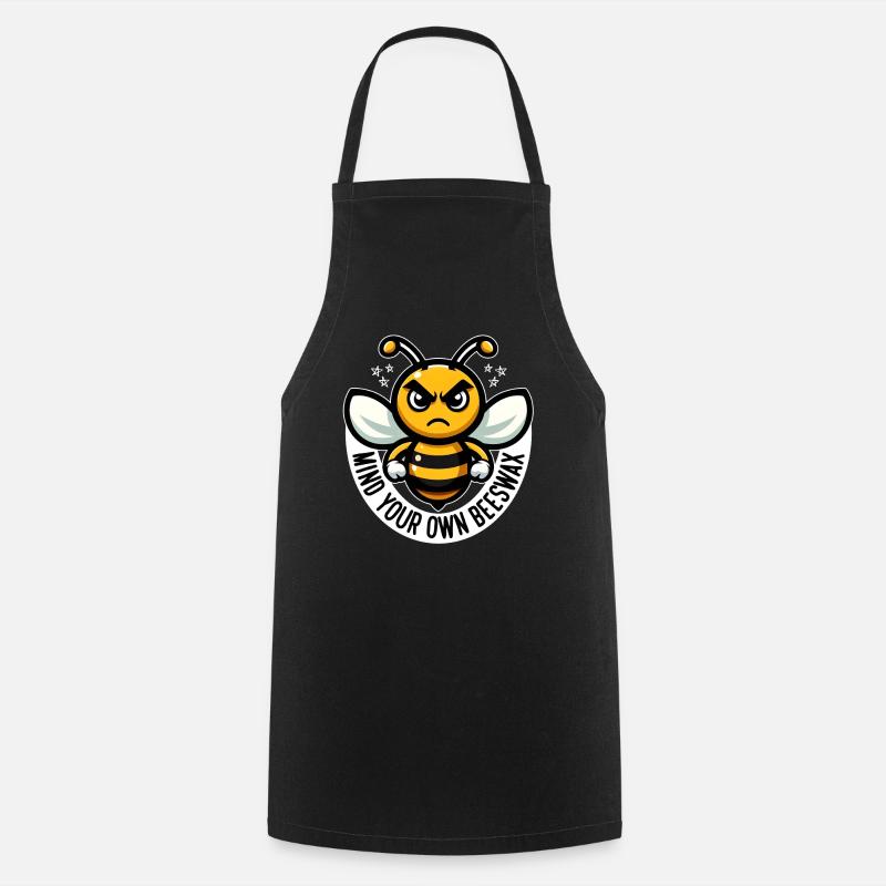 FAITES ATTENTION À VOTRE PROPRE CIRE D’ABEILLE - Tablier de cuisine - noir