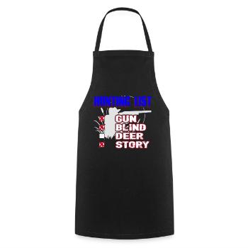 Hunting List Gun Blind Deer Story - Cooking Apron - black - Front - AI Model Male 185 dark (185cm)