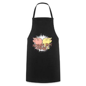 Nothing Butt Pigs - Cooking Apron - black - Front - AI Model Male 185 dark (185cm)