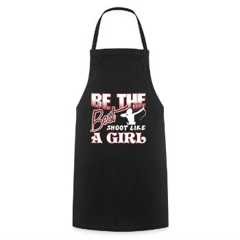 Archery Be The Best Shoot Like A Girl - Cooking Apron - black - Front - AI Model Male 185 dark (185cm)